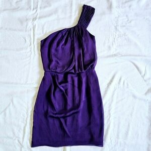 Armani Exchange Purple One Shoulder Sheath Dress